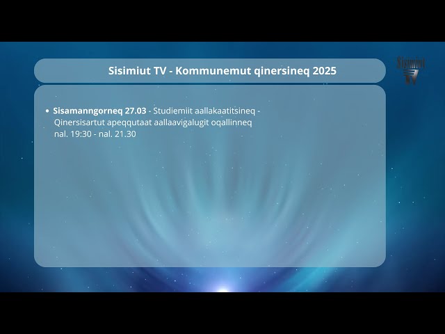 Sisimiut TV - Livestream 27.03.2025