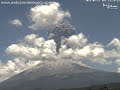 Mexican volcano, Popocatépetl, explosion &amp; shock-wave - June 17 1:23pm
