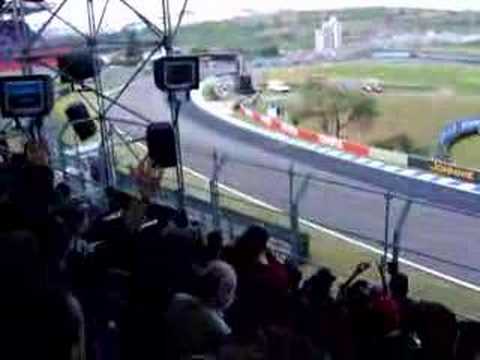 Schumi heading for the pits with a ...