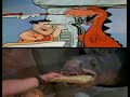 Flintstones open, cartoon/live action Flintstones open, cartoon/live action