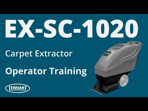 Youtube External Video Introductory video on how to operate the Tennant EX-SC-1020 carpet extractor