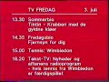 DR programoversigt fra 80erne med klam sang i baggrunden
