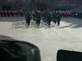 the king's guard of norway performing high precision rifle drill (music provided by the swiss army band. btw they may play well but the marching is quite sloppy and the uniforms are ridiculous: they look like doormen, not like soldiers. additionally, the   drum major's totally incapable in handling his mace.)

(basel tattoo 2008)