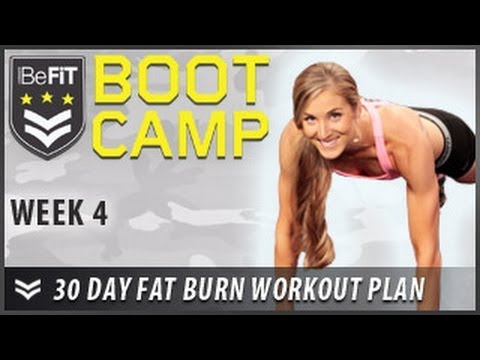 befit - 30 Day Fat Burn Workout Plan: Week 4- BeFiT Bootcamp is a new 30 day fitness plan system that features weekly training guides that take you through a day by day workout plan using a unique,...