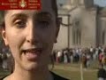Albanian radical Muslims burning Christian Serbian Church.flv
