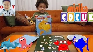 minika çocuk dergisi okuduk rengarenk baliklar ve deniz canlilari eğlenceli çocuk videosu.