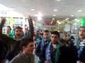 Omonoia fans at Picaddily gardens - manchester