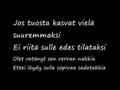 Sir livo alone orchestra - Sateenvarjo - Lyrics