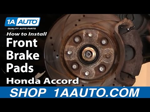How To Install Replace Front Brake Pads Honda Accord 90-97 Acura CL 97 1AAuto.com