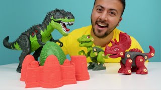 Bebekler için kum oyunları Oyuncak dinozor yumur