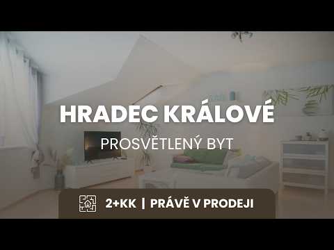 Video Světlý byt 2+kk v klidné části Hradce Králové – pohodlné bydlení blízko centra