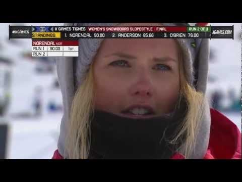 Silje Norendal - Silje Norendal wins women's snowboard slopestyle gold at X Games in Tignes France.