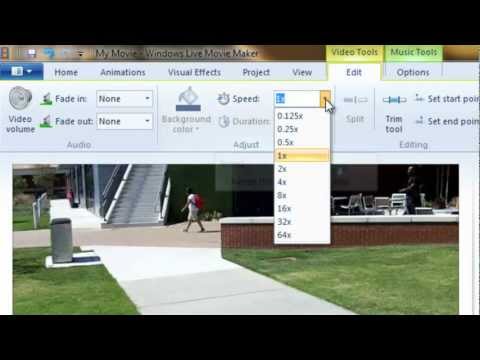 how to adjust music in movie maker