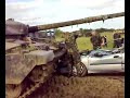Tank crushes car 17 - tank coming off, view 1 Tank crushes car 17 - tank coming off, view 1