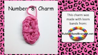 Number 8 Loom Band Charm