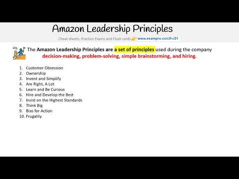 CLF-C01 — Amazon Leadership Principles