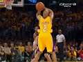 Derek Fisher winks at Kobe after made 3-pointer