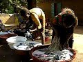 Girls washing, Mali