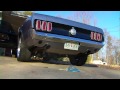 '69 Mustang,built 302 Hedman long tube headers, 2 1/2 inch h pipe, Thrush mufflers idle and rev.