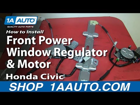 How To Install Replace Front Power Window Regulator and Motor 1996-00 Honda Civic
