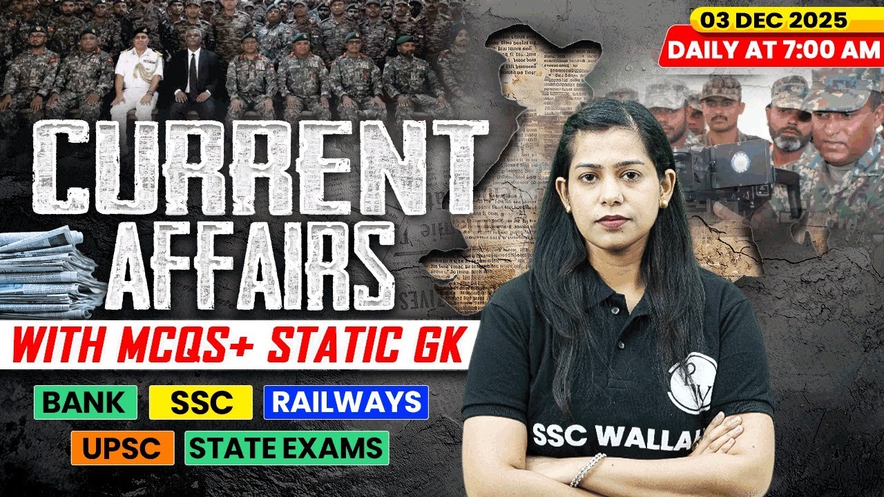 Current Affairs Today | 03 December Current Affairs 2025 | Daily Current Affairs | By Krati Mam