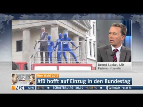 Bernd Lucke AfD Alternative für Deutschland bei N24 am 20.09.2013