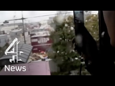 latest - The exact moment the tsunami hit and how Japanese public literally ran to avoid the water's force.