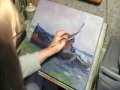 Speed Painting Oil Sketch Boats on the mud at Tollesbury