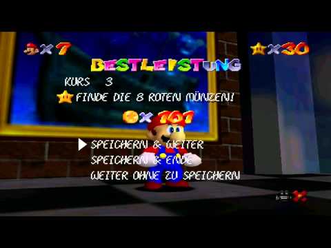 Lets Play Super Mario 64 - Part 08 - 100 Münzen Taucherei!