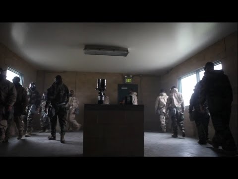 Marines - Chemical, biological, radiological, nuclear defense instructors with 9th Communication Battalion, I Marine Expeditionary Force, instructs I MEF Marines on th...