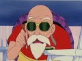 Mestro Roshi intenta mirar bajo la falda de Lanch