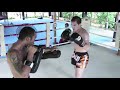 UFC vet and BJJ World Champion Alberto Crane trains Muay Thai in Phuket Thailand at Tiger Muay Thai