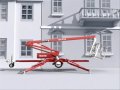 Denka Lift DLX15 MkII, a 15 metre working height road towable access platform, using a parallelogram riser, two stage telescopic boom, hydraulic site drive system and a unique 180 degree Fly-Jib that can be automatically stowed for transportation, keeping the overall length of the machine below 6.5 metres. New, Used, Secondhand Road Towable / Trailer Mounted Access Platforms, Cherry Pickers, MEWPs, Booms similar to Niftylift, Genie, JLG, Biljax, Upright, Dino and Omme. Visit www.urban-access.co.uk for more details of New, Used, Secondhand trailer mounted access platforms MEWPS Cherry Pickers Boom lifts like this available.