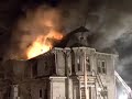 Spectacular blaze on a cold night in Woonsocket