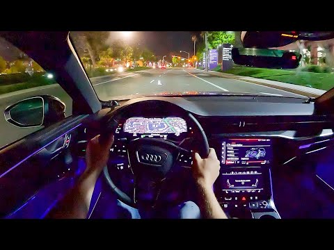 2024 Audi S6 Prestige - POV Night Drive (Binaural Audio)