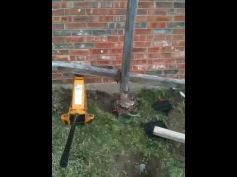 how to remove fence post