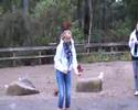 vicky and katy feeding the birds