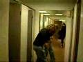 Crazy girl runs on mirror :'D