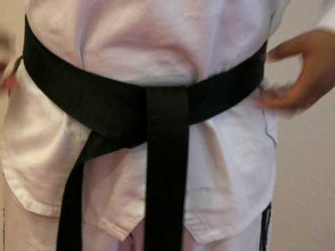 how to tie belt for karate
