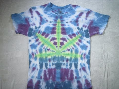 how to tie dye pot leaf t-shirt
