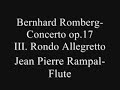 Jean Pierre Rampal - Bernhard Romberg-Flute Concerto 3rd mvt, Rampal-Flute