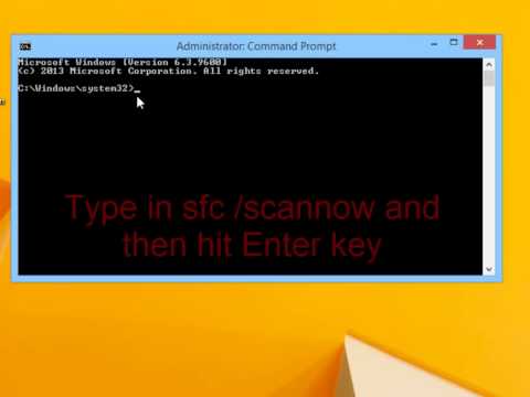 how to perform sfc scannow