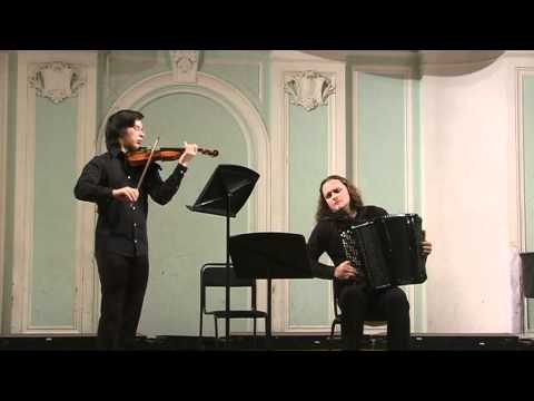 Bach - Sonata for Violin and Clavier in C Minor BWV 1017. Yuri Medianik (bayan), A.Pritchin (violin)