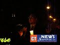 Prayer vigil outside US Sen. Joe Lieberman's Stamford home Sunday, Nov. 15