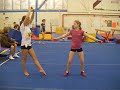 tracy and mallory doing a cartwheel stunt tracy and mallory doing a cartwheel stunt