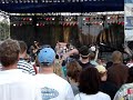 better than ezra brings a crazy cubs fan up on stage during ribfest 2006 in naperville, il, july 2, 2006, to rock the cowbell as they jam on blue oyster cult's don't fear the reaper and finish up in the blood.