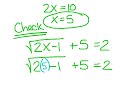 Solving radical equations