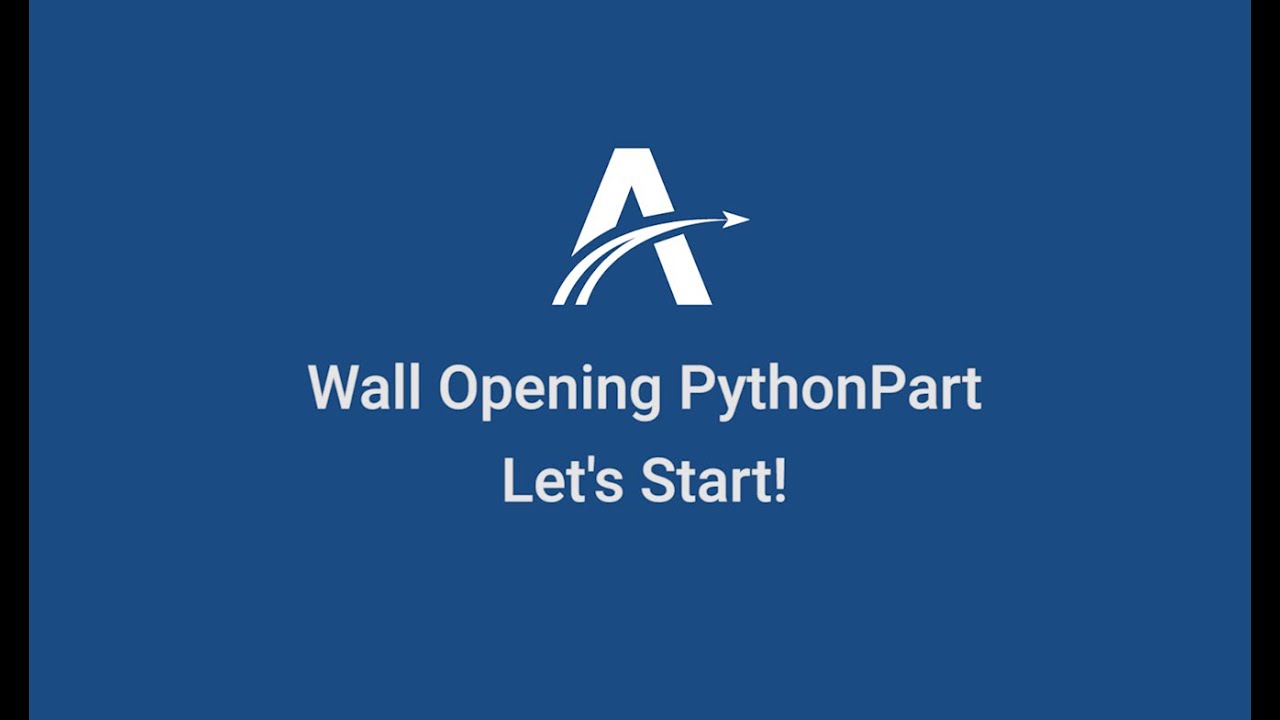 01. Let's Start | Wall Opening PythonParts in ALLPLAN
