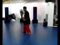 hitting and waving 