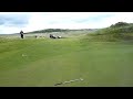 Tommy makes a putt on The Tank at Ballyliffin